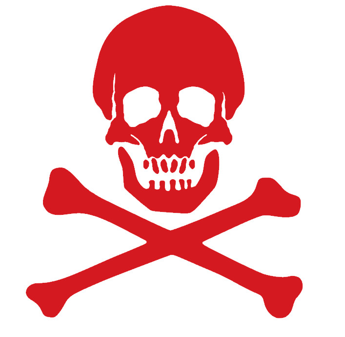 SKULL AND CROSSBONES, PIRATE Decal Stickers for Cars, Windows, Laptops, Tablets.