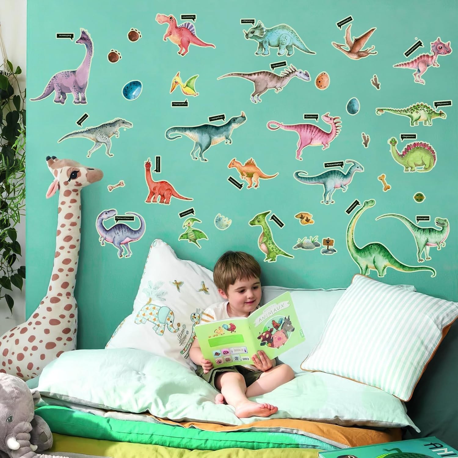 Waterproof Dinosaur Wall Stickers for Kids