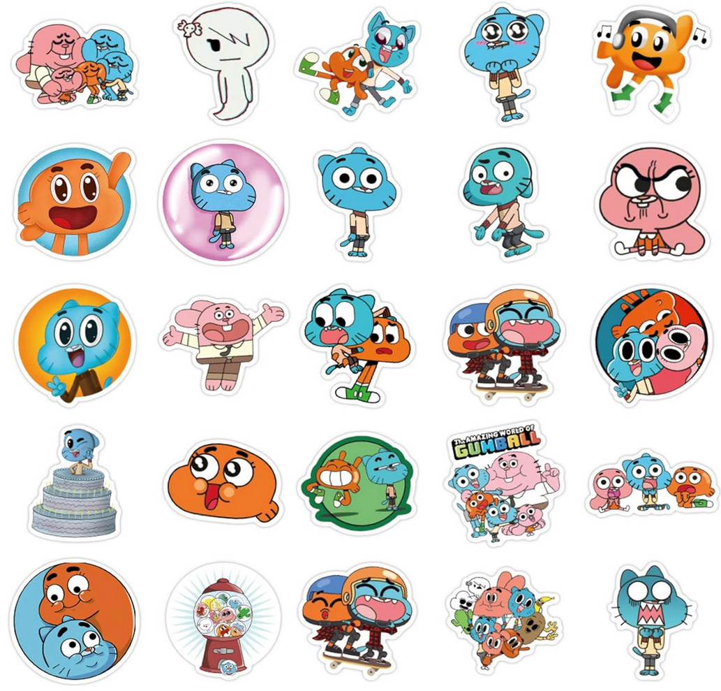LOT OF 10 PCS random THE AMAZING WORLD OF GUMBALL watterson blue cat characters