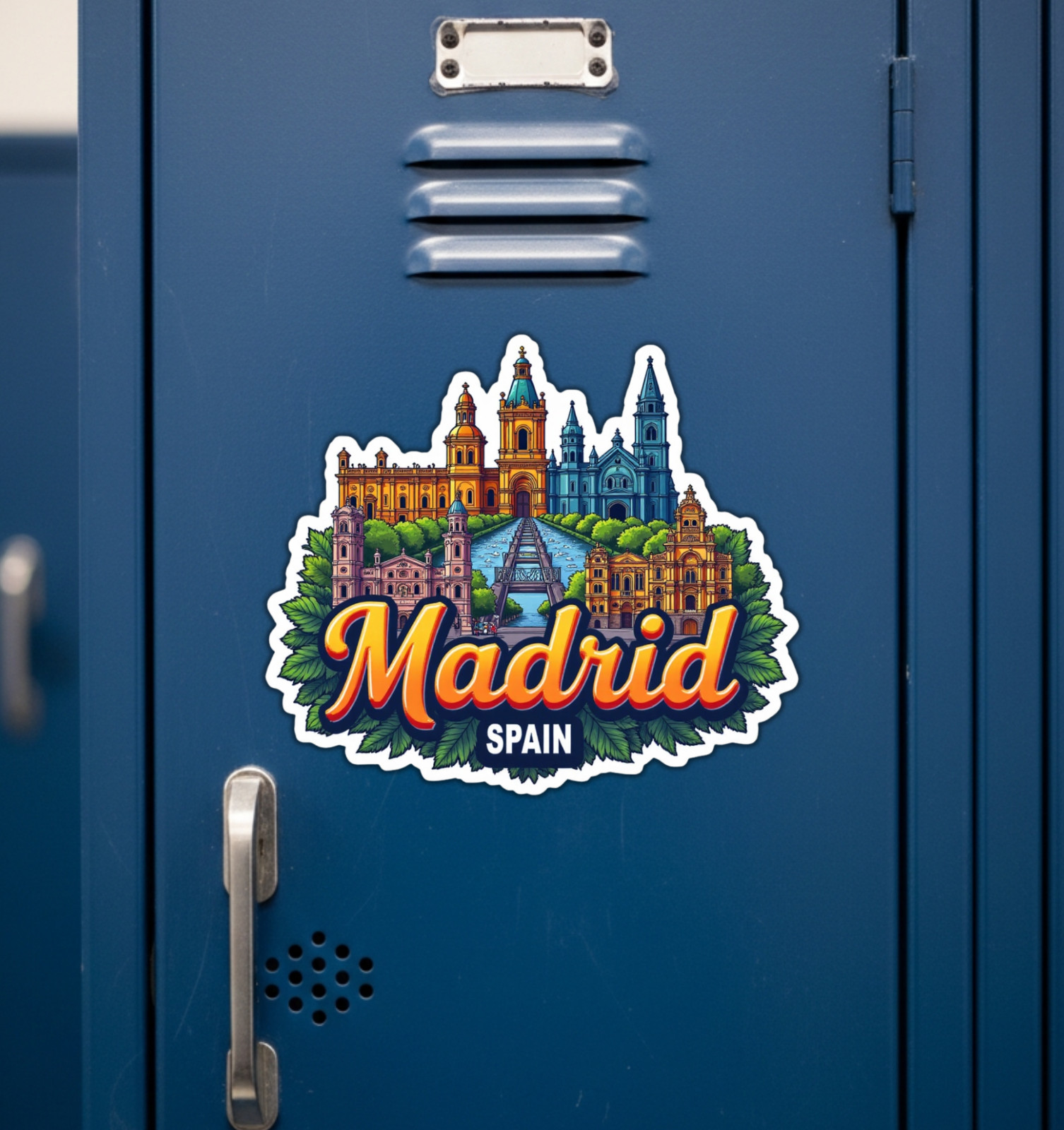 Madrid Spain Fridge Magnet or Laptop Sticker