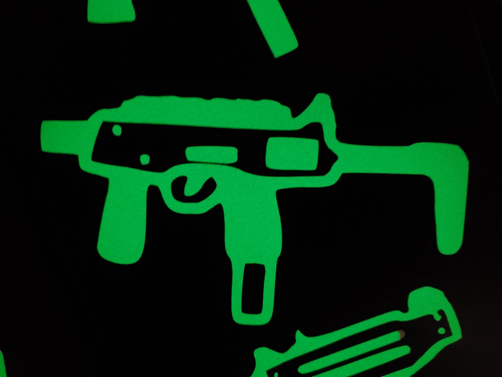 Glow In The Dark Vinyl Decals Guns Pew Pew Mixed Lit Studios Decor Full Sheets