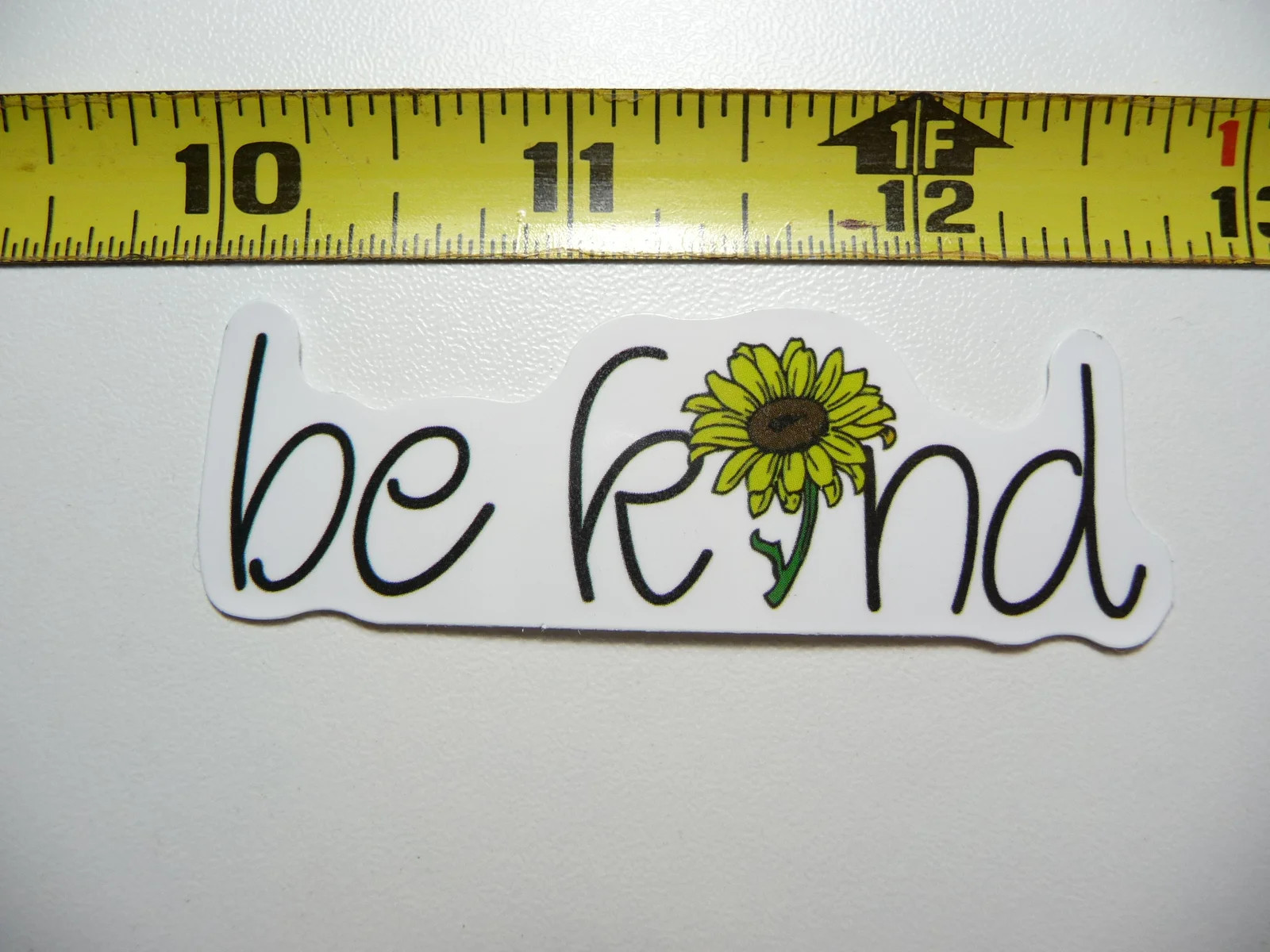BE KIND SUNFLOWER SMALL STICKER DECAL MOTIVATIONAL MATTE POSITIVE ATTITUDE