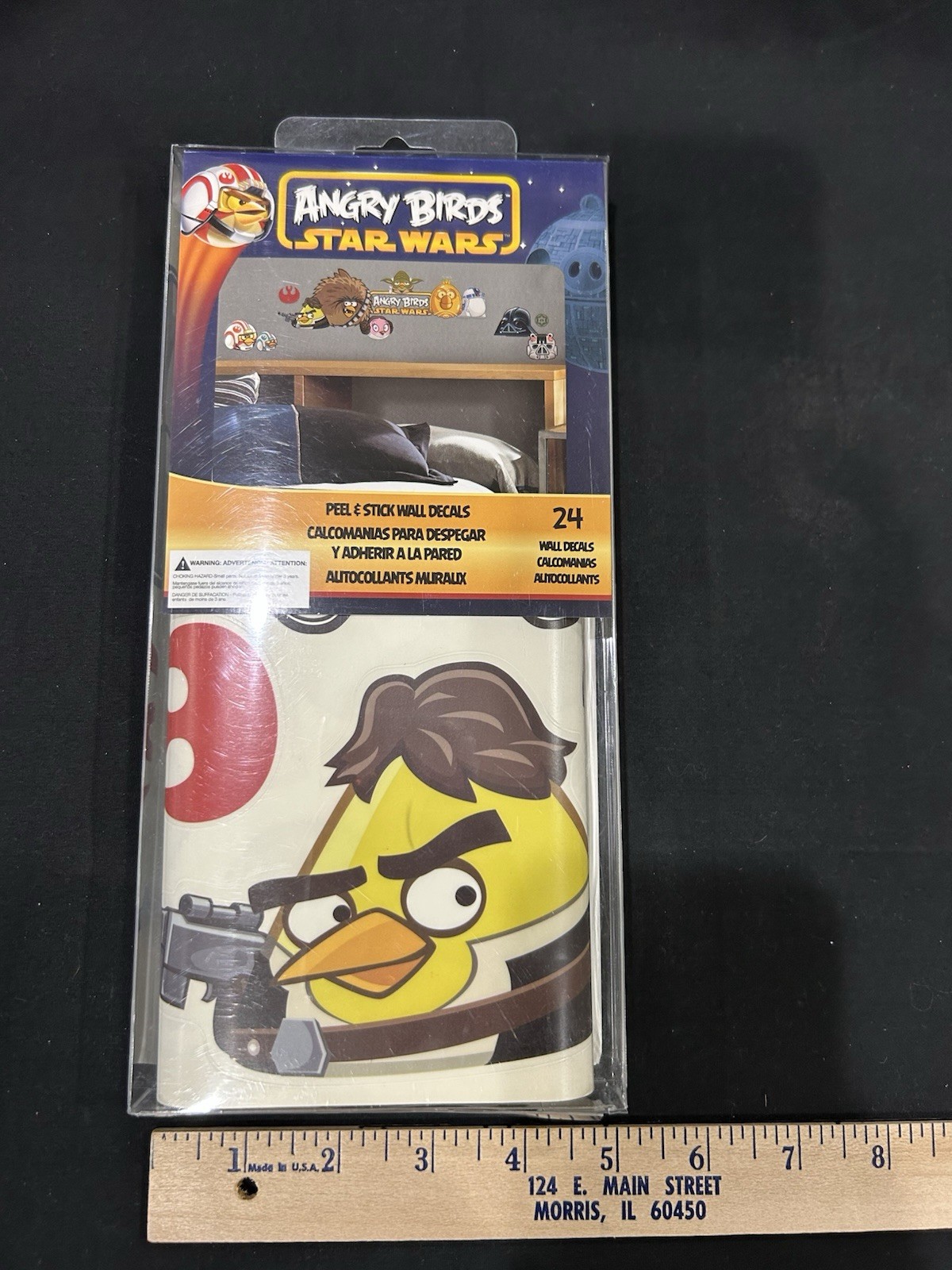 NIP-Angry Birds Star Wars Peel and Stick Appliqués Decals! 24 Reusable Decals!!!