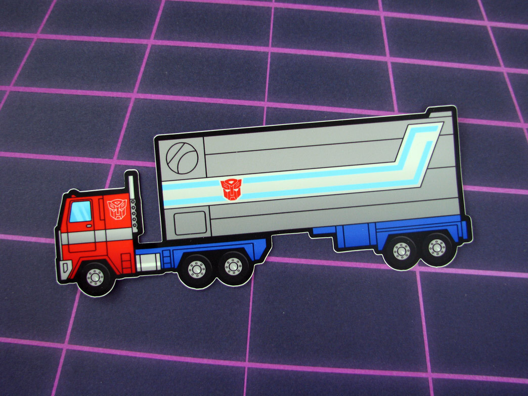 G1 OP Truck Sticker Transformers 6.5" Die Cut Decal G1 Autobot Robot
