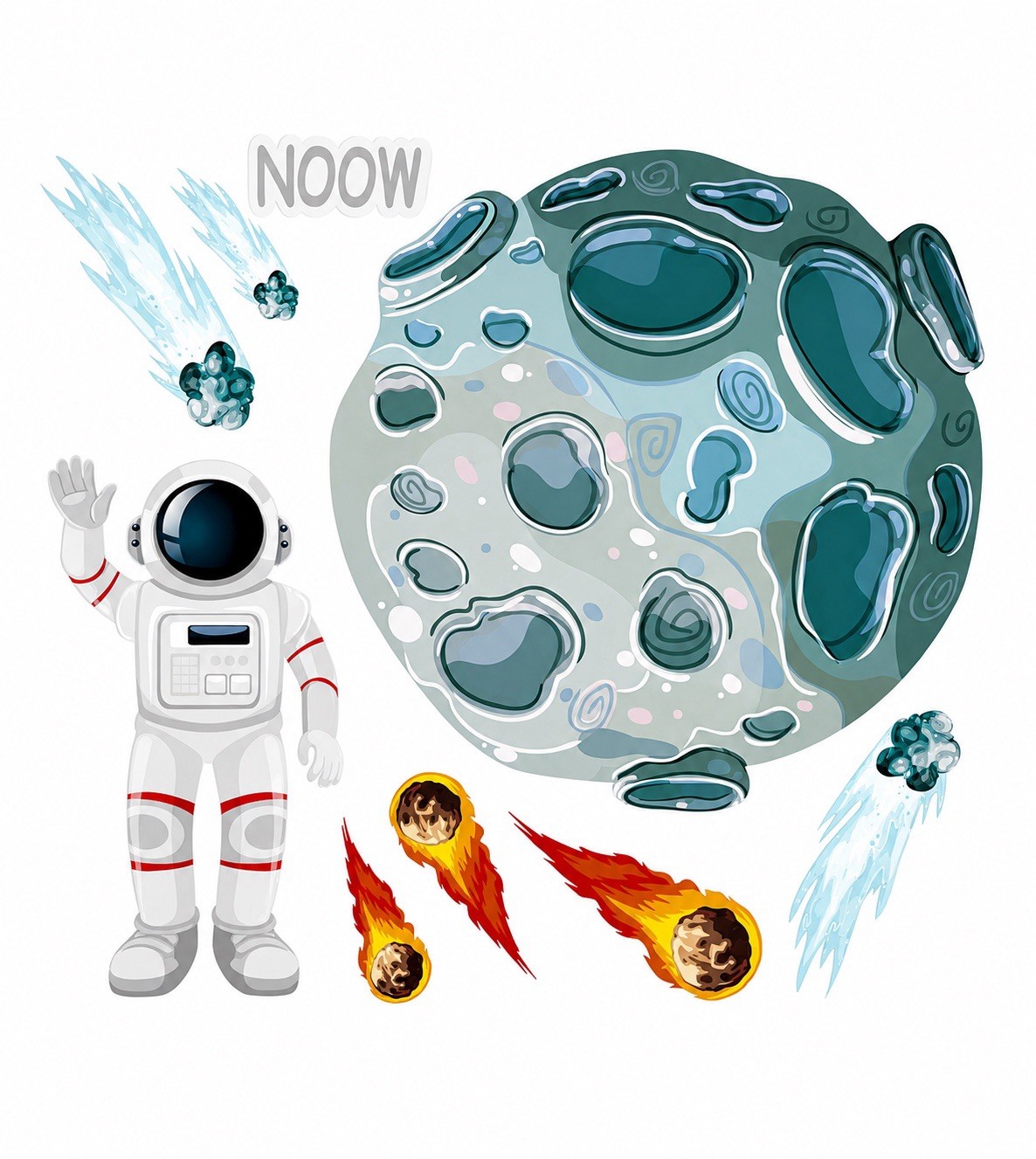 98pc Space Wall Stickers, Planet/Solar System, x4 3D Mouse, ABC/123 Infiniprint