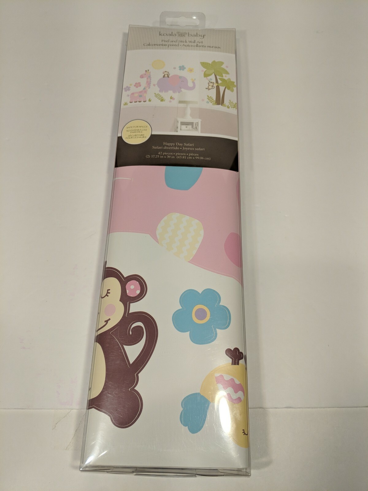 Safari Buddies Wall Art Kit Peel Stick Happy Day Safari 42 pcs Brand New Sealed