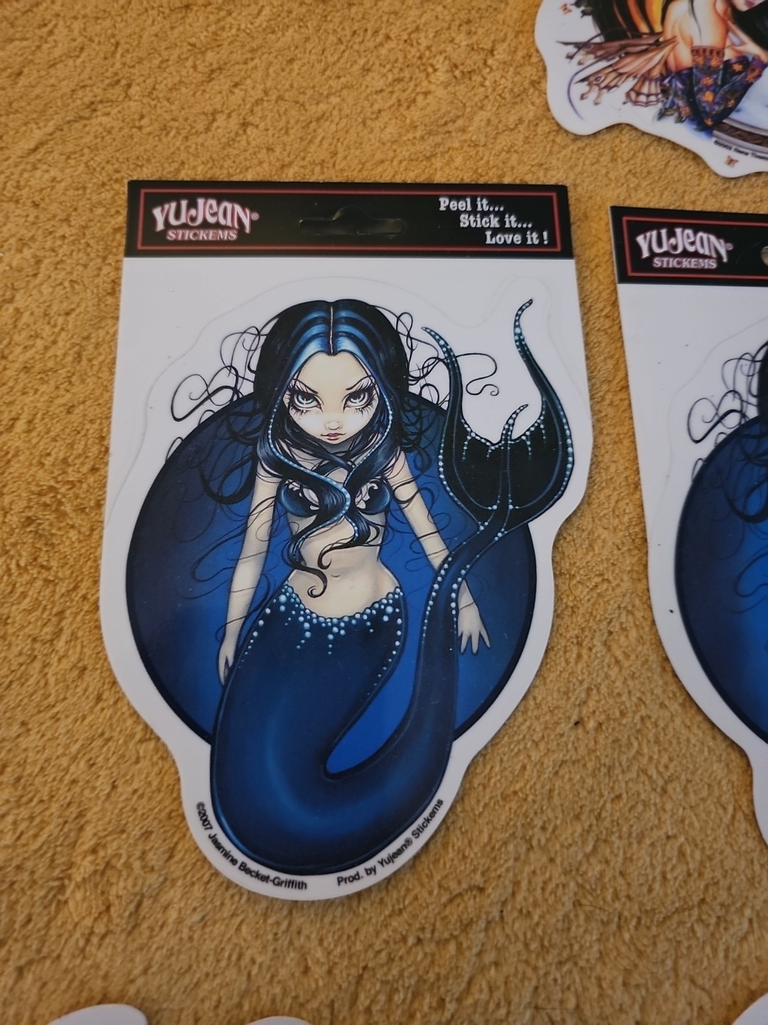 Yu-Jean Fantasy Stickers Lot (7) Y2K 2006 2007 Mermaids Unicorns