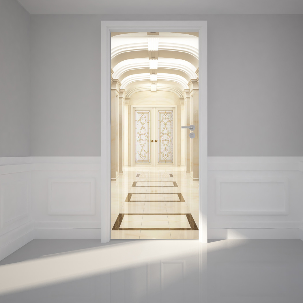 Door Mural Wall Sticker Entrance Classic Hall – Door Wrap Bubble Free