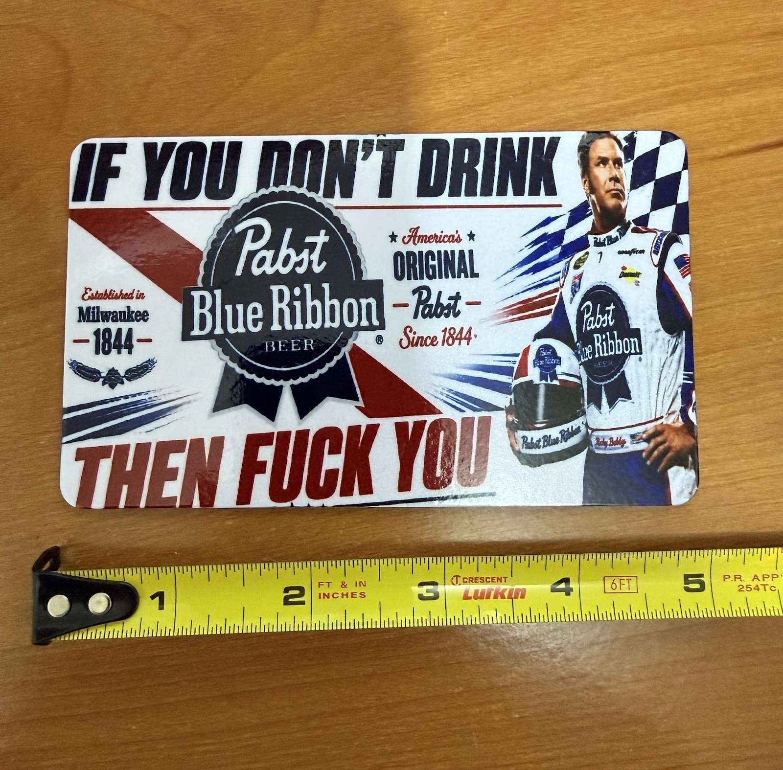 PBR Pabst Blue Ricky Bobby refrigerator magnets magnet cooler bar shop toolbox