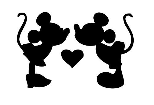 Mickey And Minnie Mouse Kissing Car Truck Vinyl Decal Sticker 7"