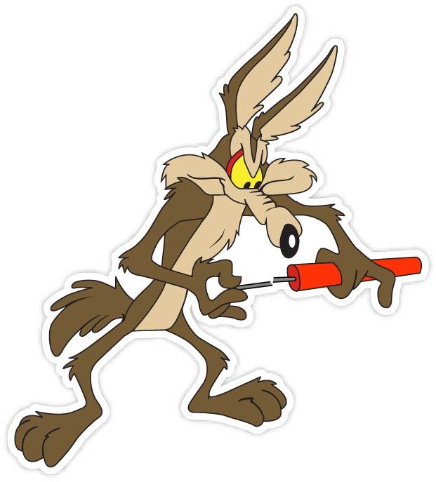 Wile E. Coyote Road Runner Cartoon Vinyl Sticker Decal WALL *SIZES*