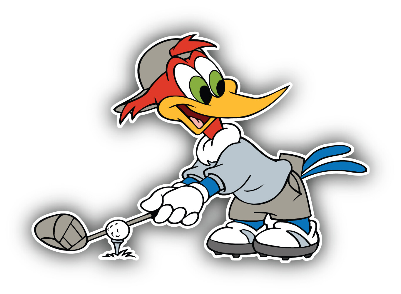 Woody Woodpecker Cartoon Golf Sticker Bumper Decal – "SIZES"