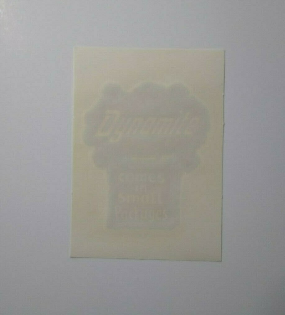 Dynamite Comes In Small Packages Screamin Gleamin Glitter Iron-On Decal Donruss