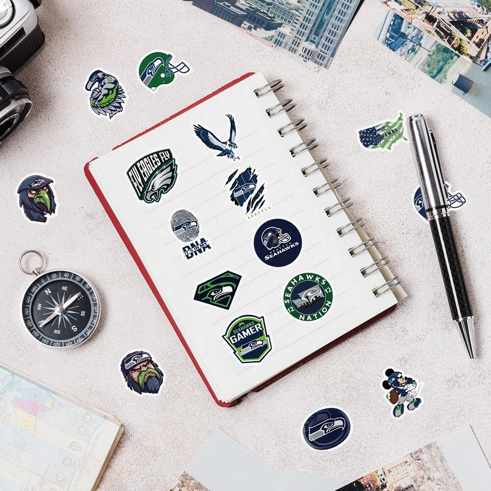 AMERICAN FOOTBALL (RUGBY) TEAM STICKER PACKS, 50pcs Each Package