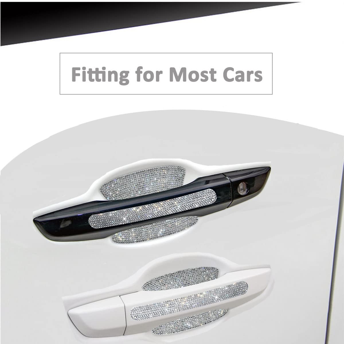 Generic Red Rhinestone Door Handle Reflective Decals