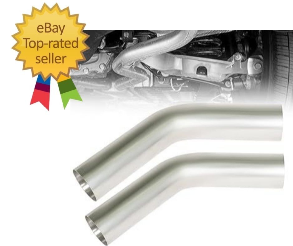 2 Pcs 2.5" OD 45 Degree Exhaust Pipe 45° Mandrel Bend Elbow Stainle… Fast