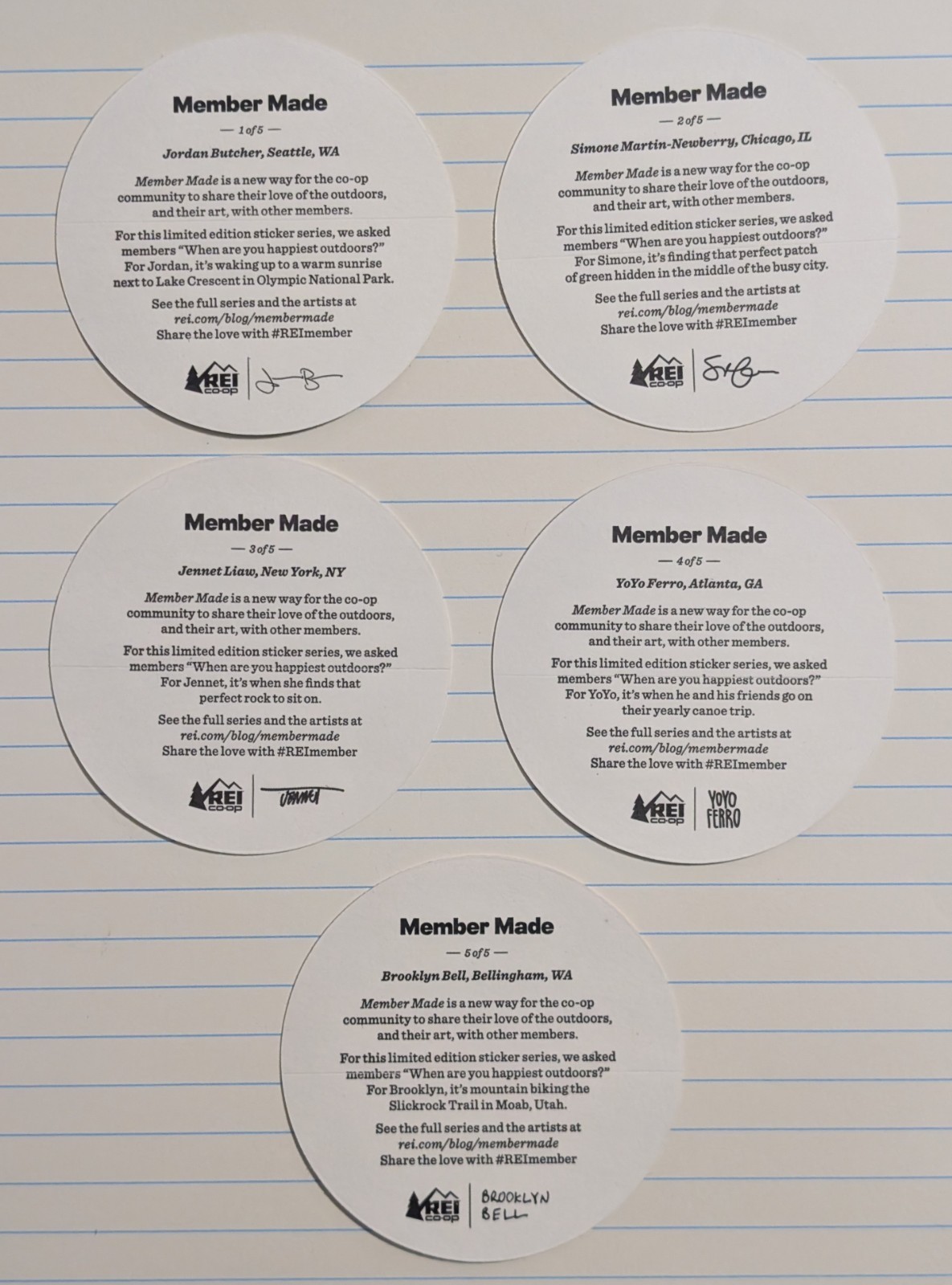 REI Co-op Member Made Sticker Set – Limited Edition – Outdoor Camping Lifestyle