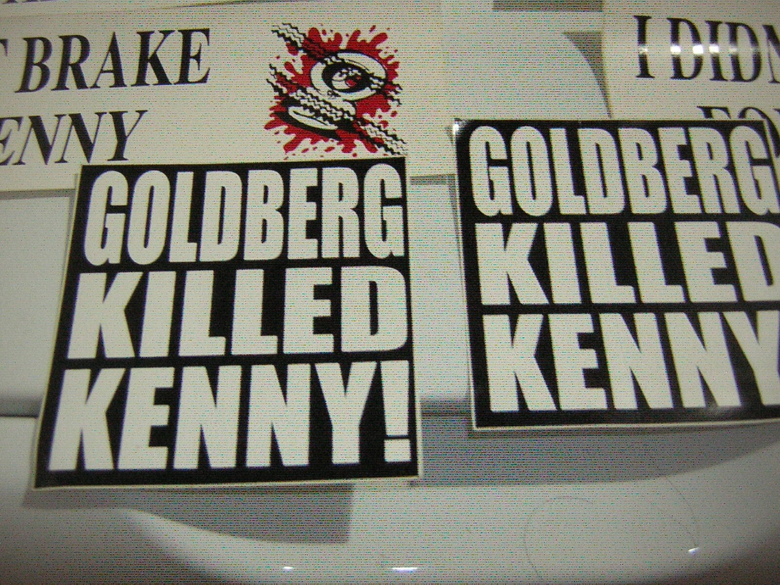 SOUTH PARK BUMPER STICKER LOT OF 10 I DIDN'T BREAK FOR KENNY VINTAGE 1997