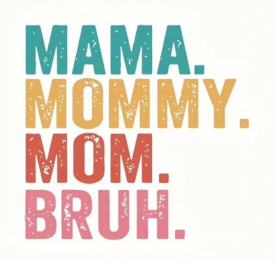 1 pcs Mama mommy mom bruh DTF- iron on heat transfer. New