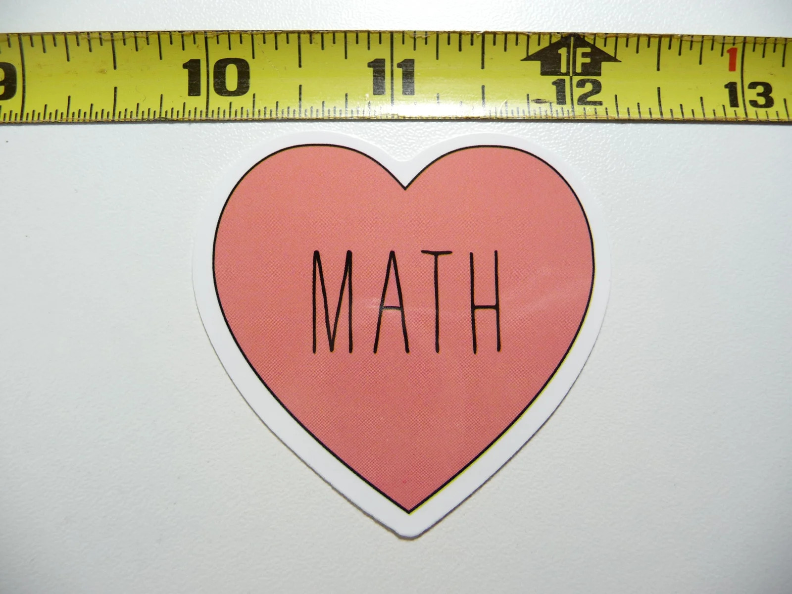 MATH LOVE HEART SMALL STICKER DECAL TEACHER STUDENT SCHOOL COLLEGE