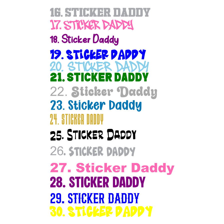 Custom Name Vinyl Decals – Many sizes & colors available – Free Shipping