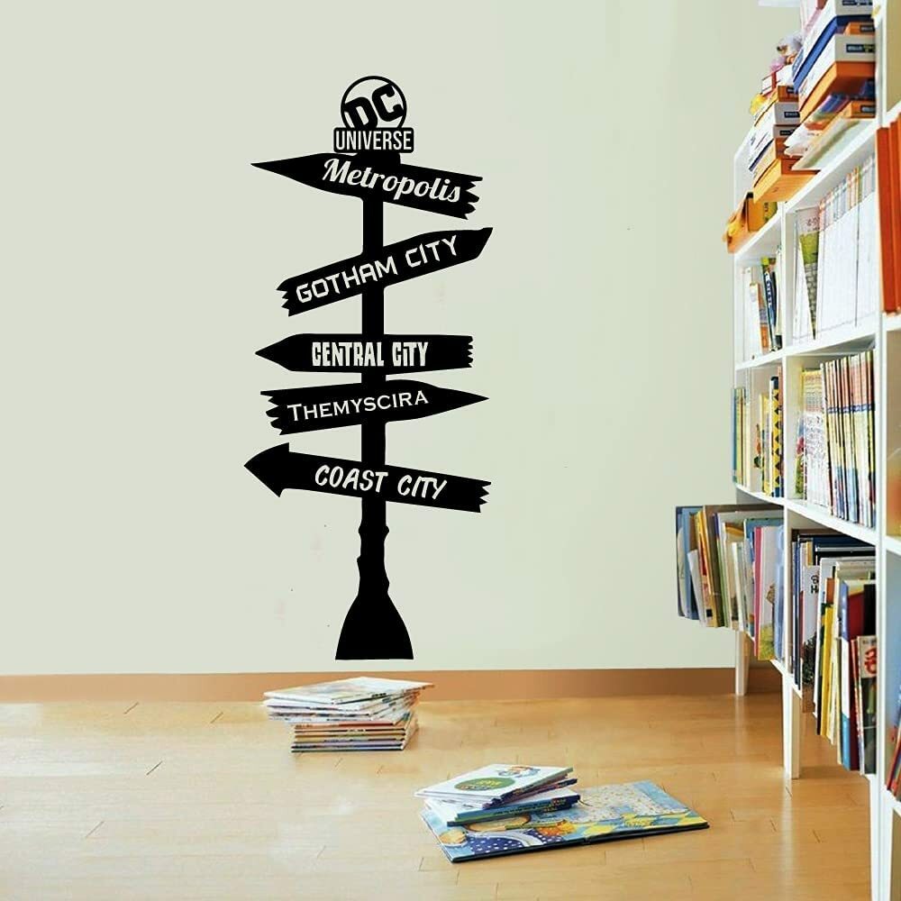 DC Universe Sign Pathway Wall Sticker Vinyl Art Decal Decor Kids Room Home Decor