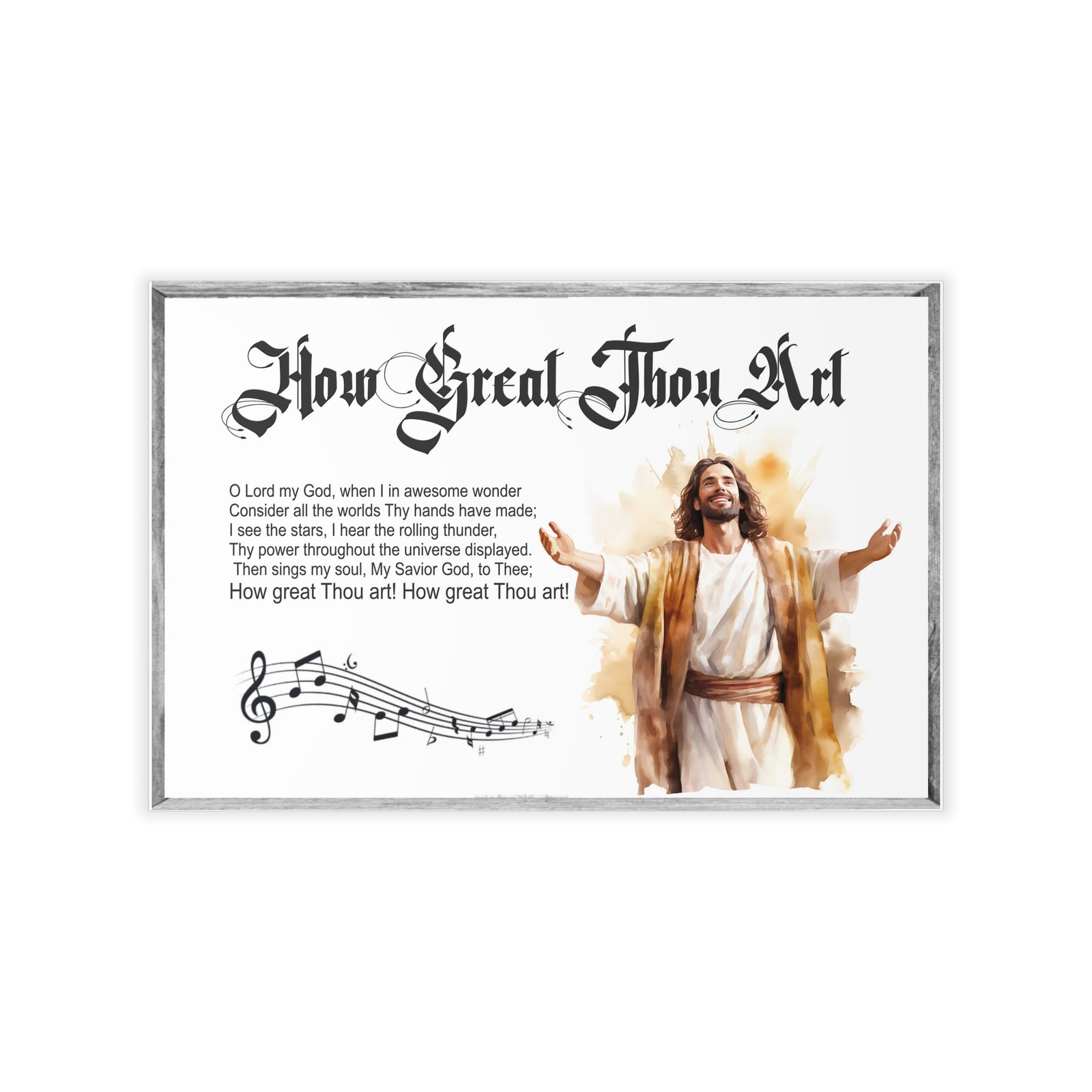 How Great Thou Art Music art Wall Decal Wall Paper Removable Sticker Bible Song