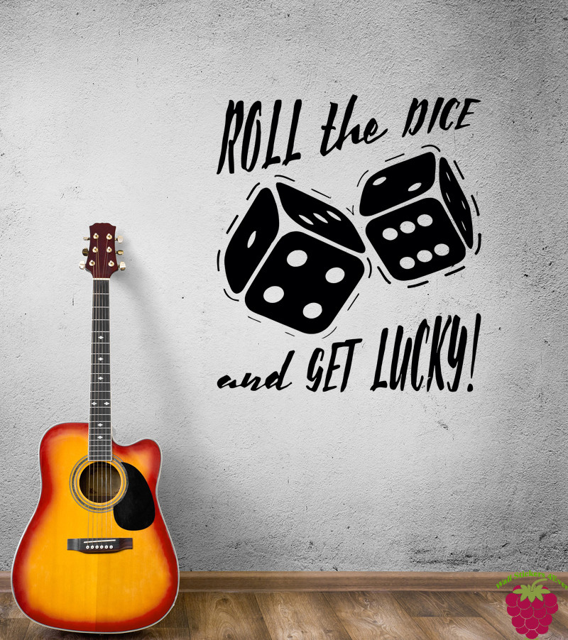 Wall Decal Board Game Dice Amusement Lucky Casino Vinyl Sticker (ed930)
