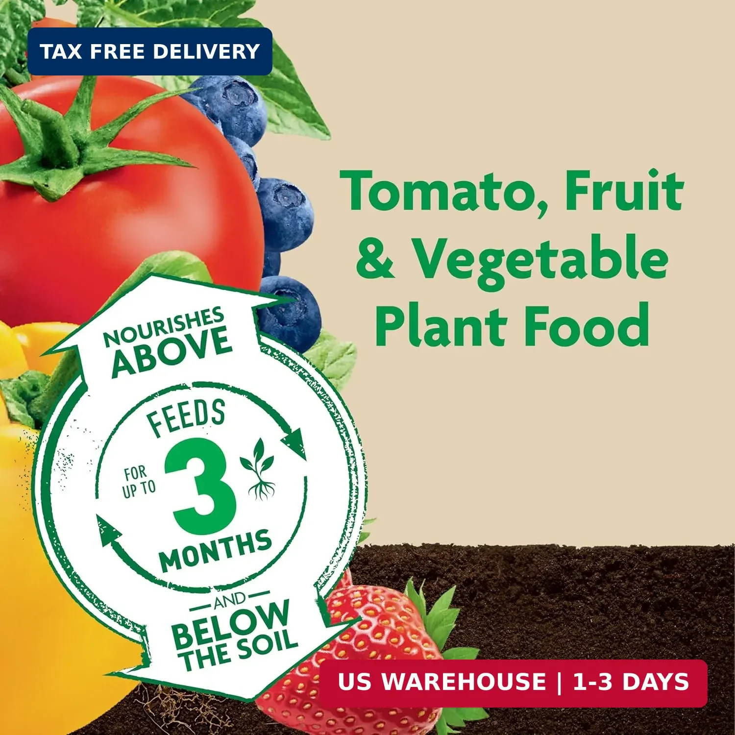 Miracle-Gro Shake 'N Feed Tomato, Fruit & Vegetable Plant Food, 4.5 lb. | For Ou