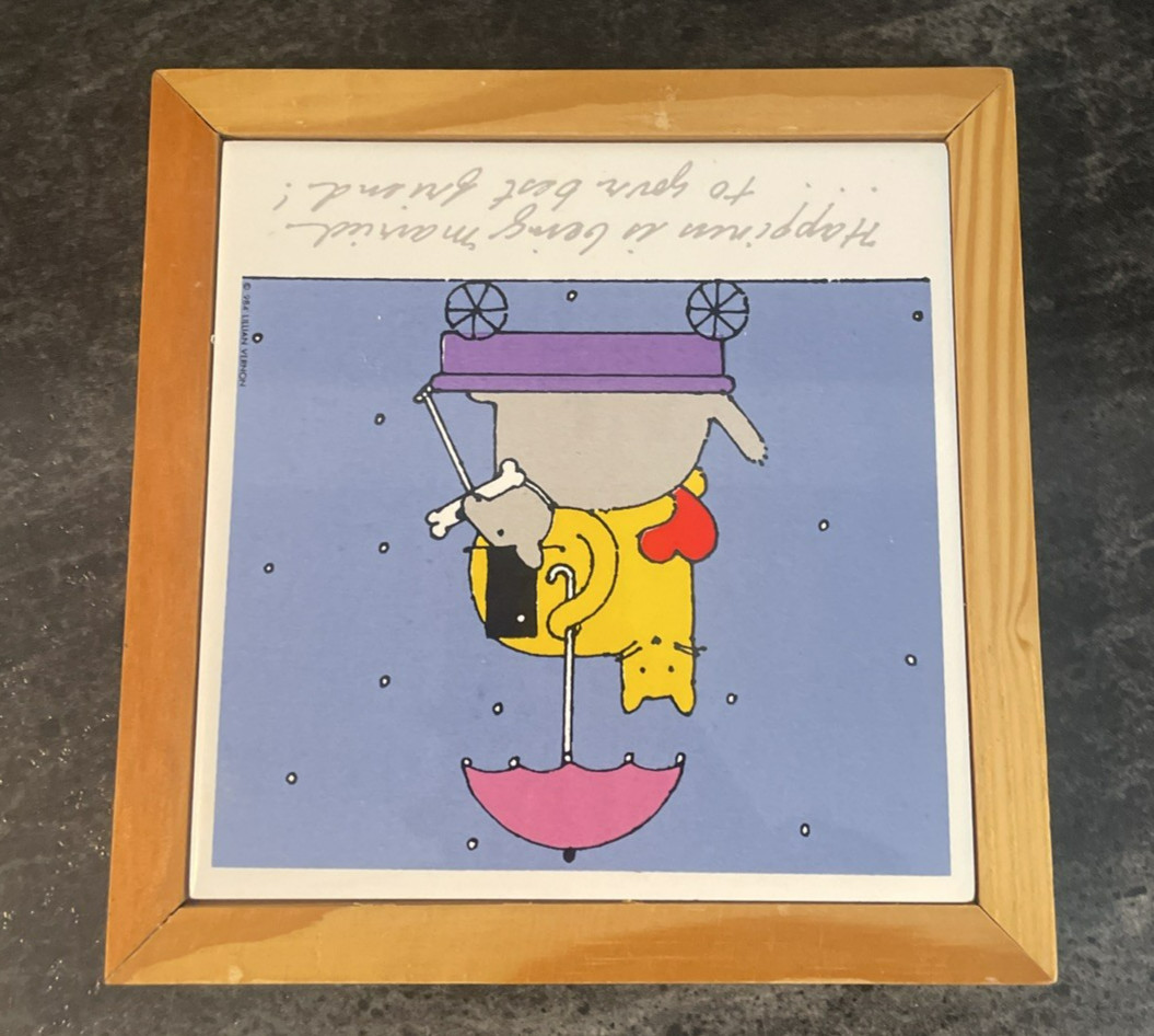 Lillian Vernon Wall Plaque Tile Trivet Ceramic Cats Marriage Best Friend