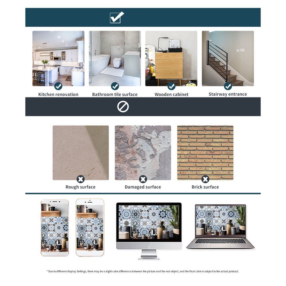 Diverse Applications Water Resistant Tiles Set of 24 Attractive Pieces