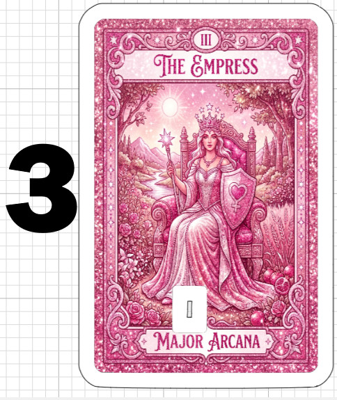 Pink THE EMPRESS Tarot Card Credit Debit ATM Skin Sticker Psychic Gift Arcana