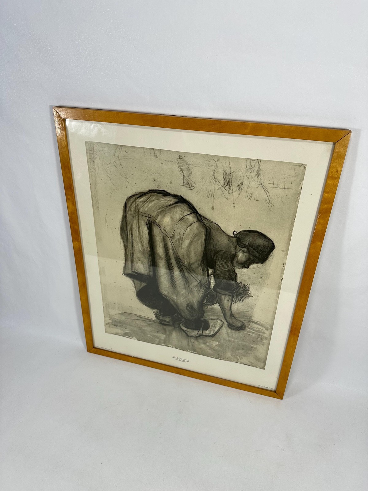 Vincent van Gogh Reproduction: Woman Picking Grains Art Print