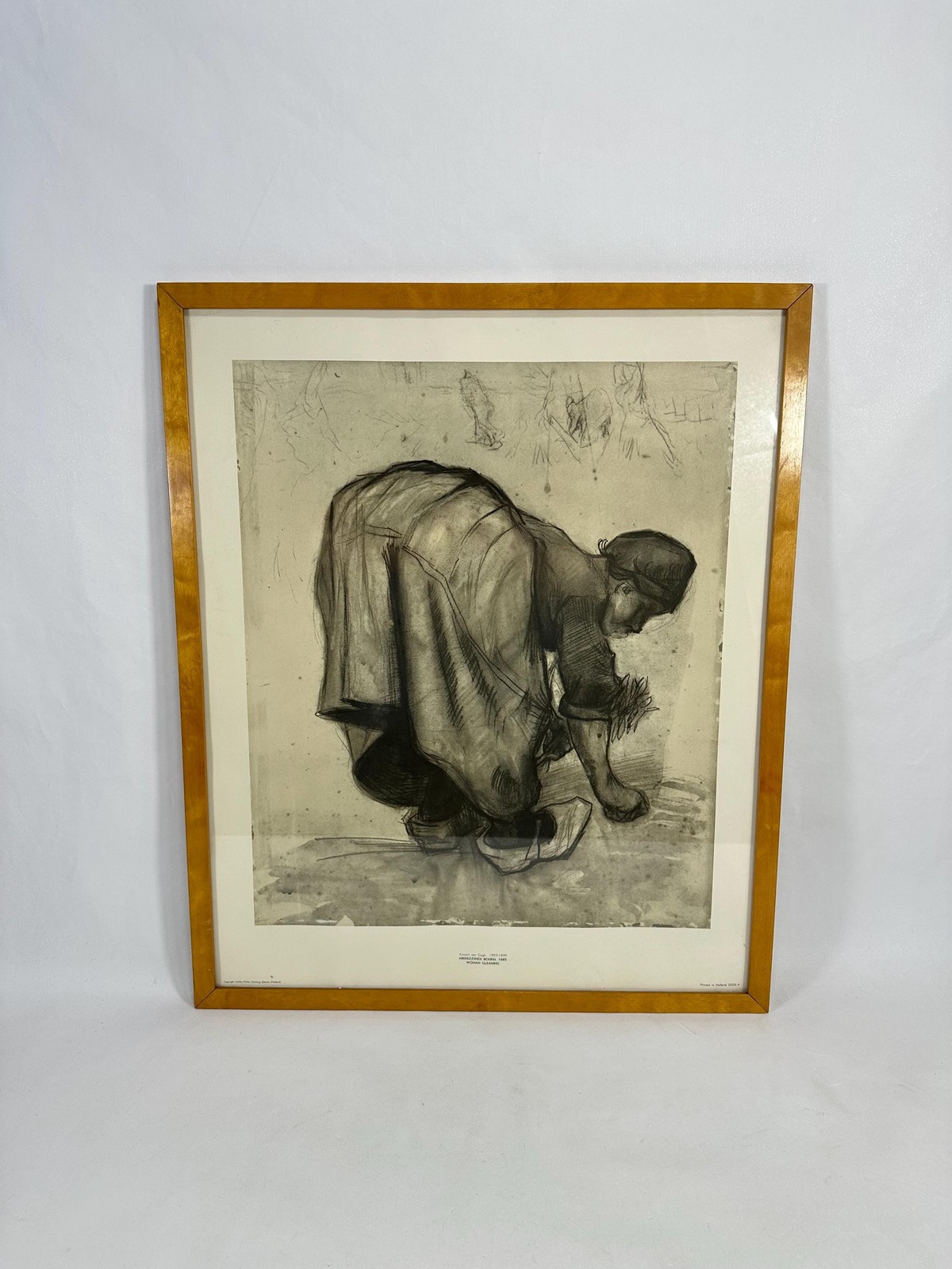 Vincent van Gogh Reproduction: Woman Picking Grains Art Print
