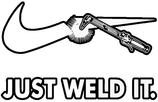 Just weld it sticker nike just do it weatherproof bumper vinyl decal