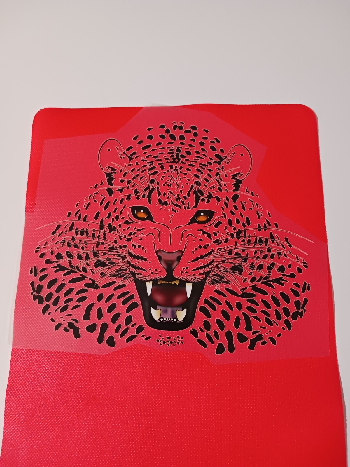 Cheetah White Large Sublimations Stickers easy to Iron On T-shirt (3 Pack)