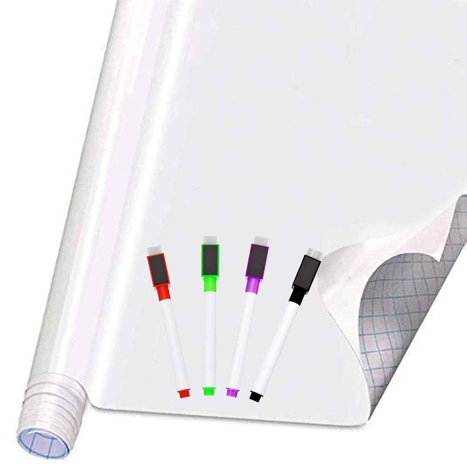 Self Adhesive White Board Paper – Dry Erase Wall Stickers Roll 17.7" x 78.7" …