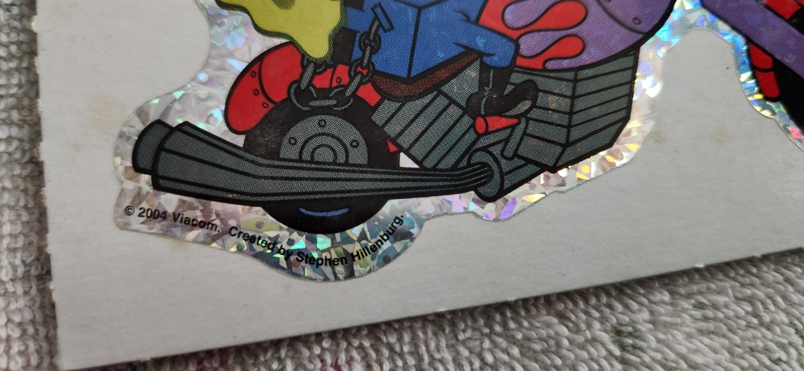2004 SpongeBob & Patrick Holographic Sticker Motorcycle Biker Viacom Nickelodeon