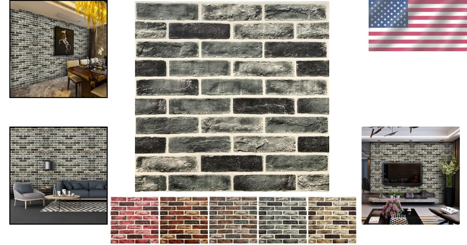 High-Quality Grey Faux Stone Wall Panel – 52 Sq.Ft Peel and Stick Design