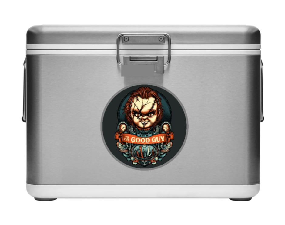Halloween – Chucky The Good Guy – 4" Decal Car Truck Cooler Laptop Decor Bag Jar
