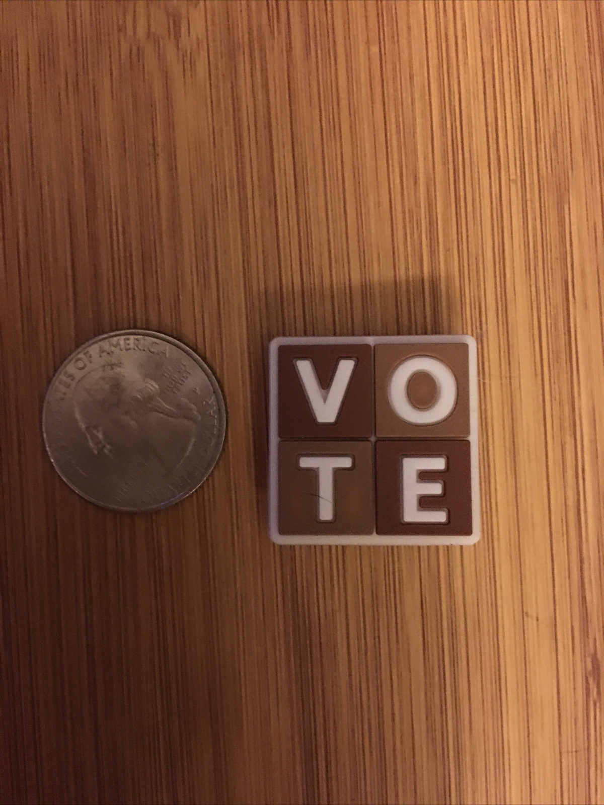 VOTE Square Block Scrabble Letter Shoes Charm Crocs~Stand Out Be Different