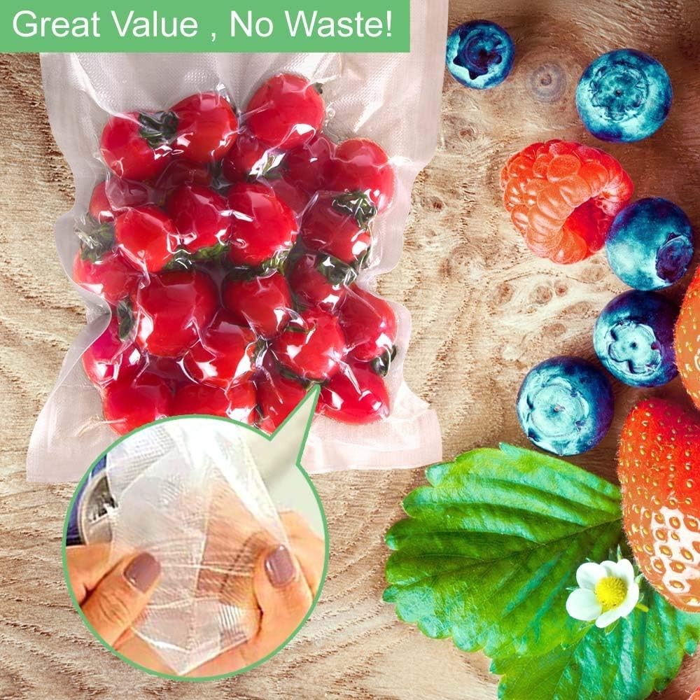 4Pack (Total 200Feet) 11×50 Rolls Vacuum Sealer Bags Rolls with BPA Free,Heavy