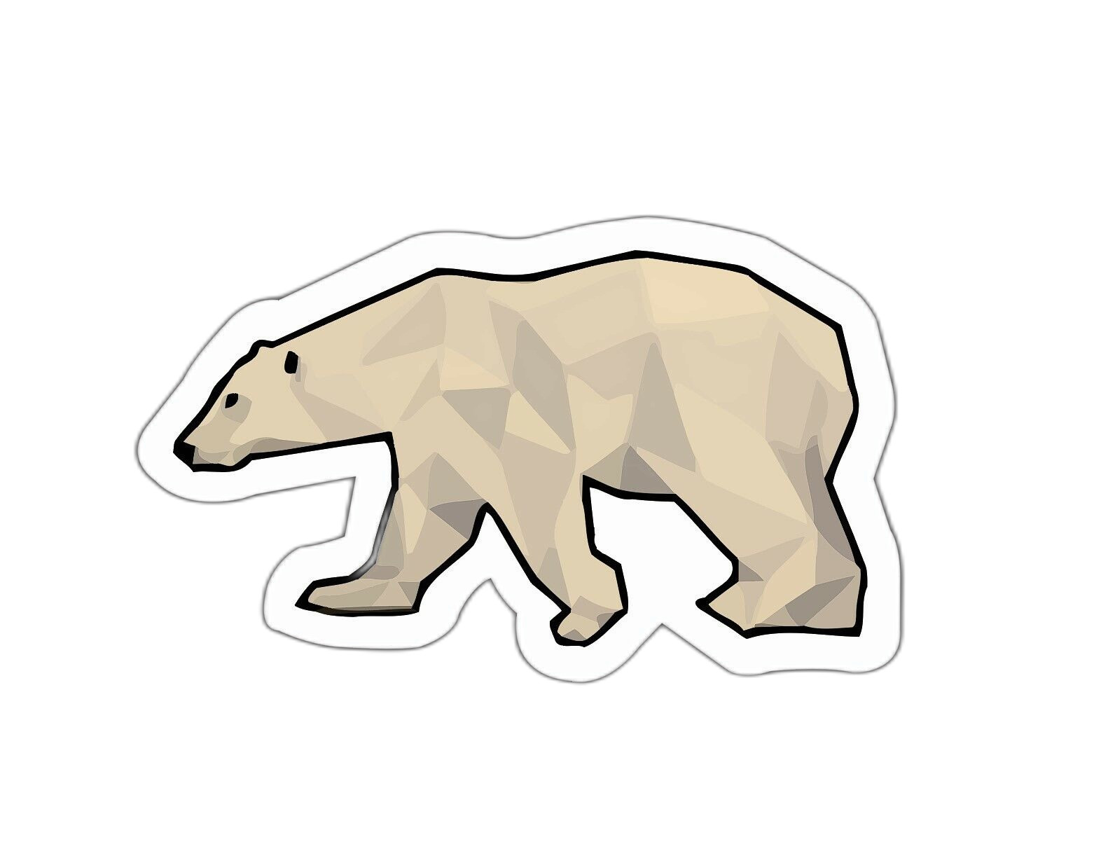 Geometric Polar Bear Sticker Decal