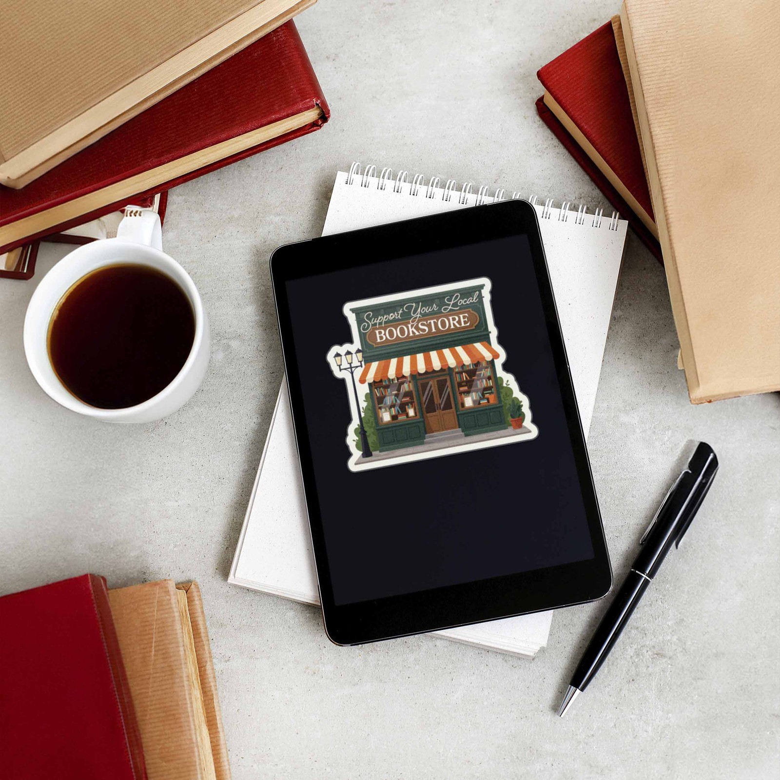 Support Your Local Bookstore Sticker – Cute Book Decal