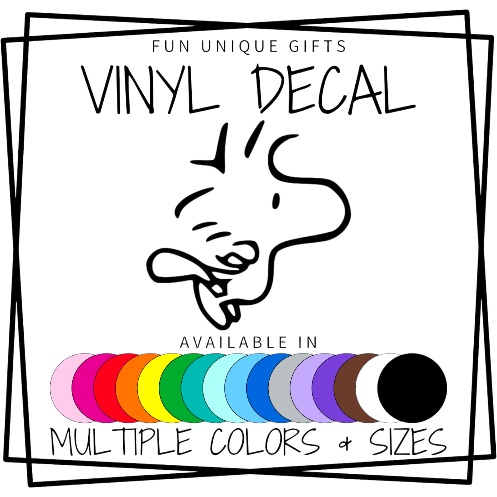 Woodstock Snoopy Vinyl Decal Sticker -Multiple Colors & Sizes- SHIPS FREE!