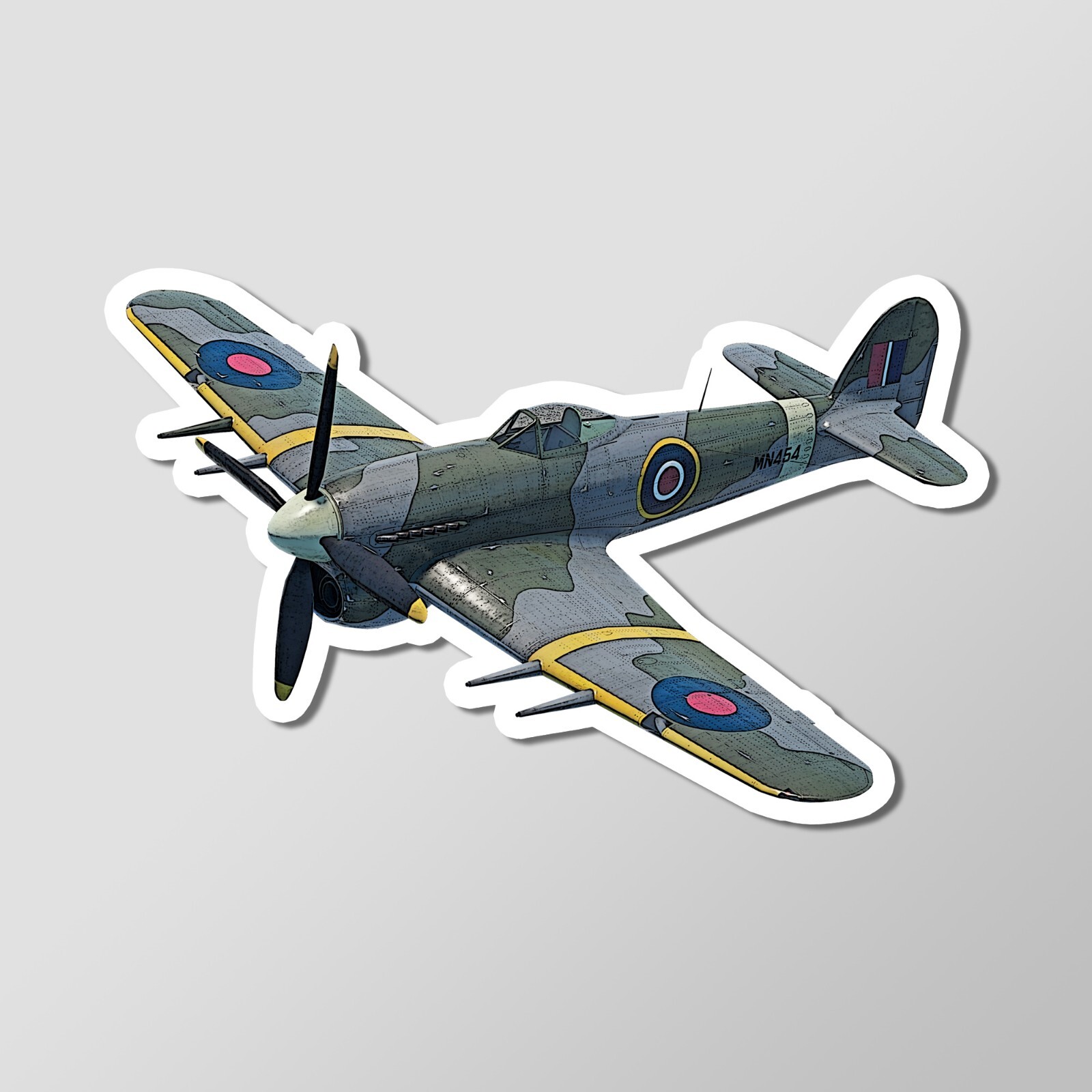 RAF Hawker Typhoon WW2 Fighter Plane Vinyl Laptop Desktop Glossy Sticker 4"