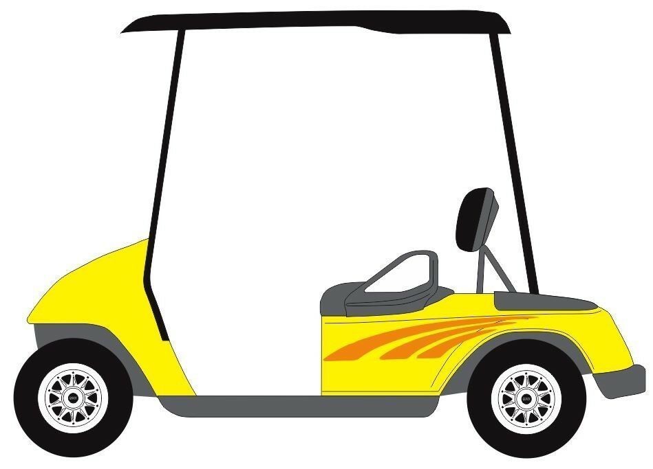 Atari Golf Cart Stripe 3M Decal Graphic Sticker EZ Go Club Car Yahamma HDK GEM