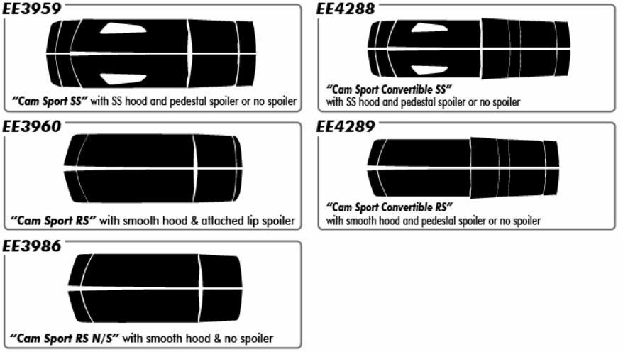 C-SPORT Stripe Fits: 2016 – 2018 Chevy Camaro Vinyl Graphic Decal SS RS in 3M