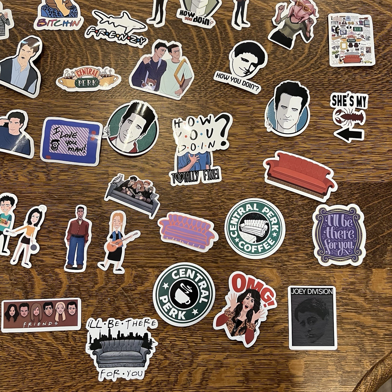 45+Pcs Friends Sticker for Adults Teens Girls Scrapbooking Water Bottles