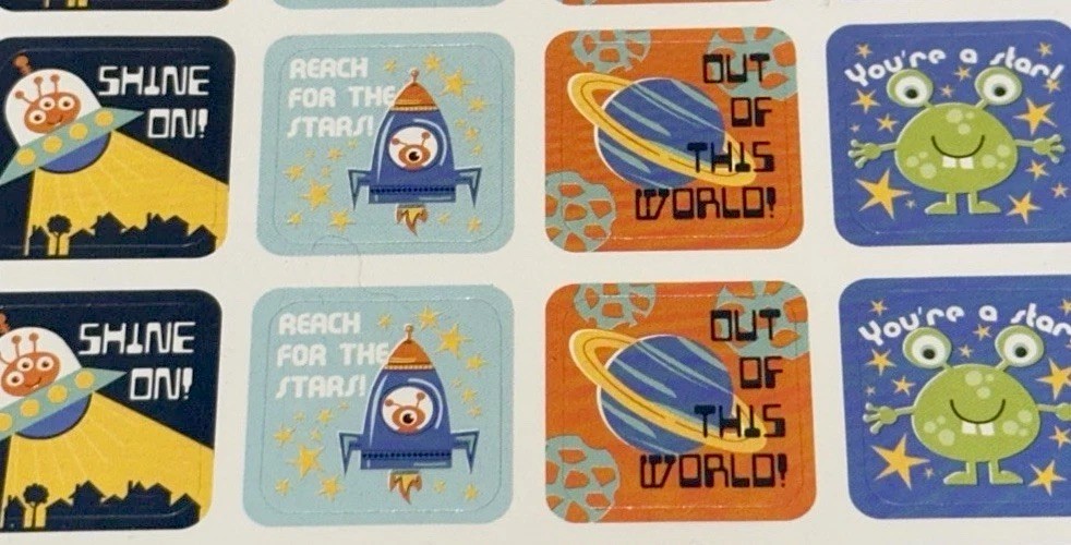SPACE STICKERS✨🩵💚🧡💛💙✨6” X 4”✨SHINE✨STAR✨WORLD✨VERY CUTE✨AWESOME✨🌟⭐️💫